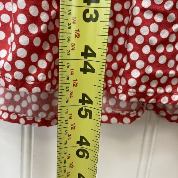 Isabel Maternity Red White Polka Dot Tiered Waist Ruffle Balloon Sleeve Dress-XL - Picture 11 of 11